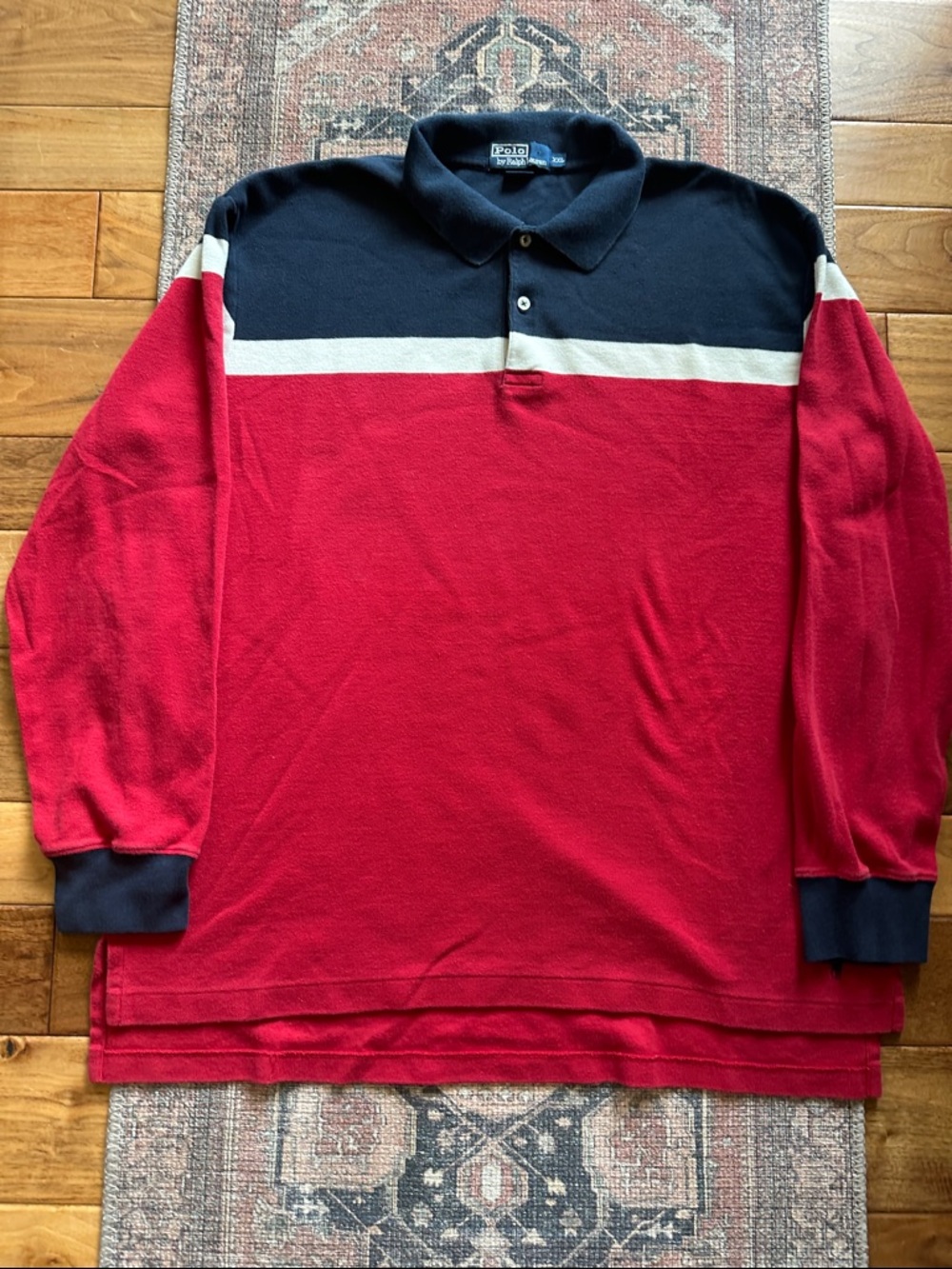 Vtg Polo Ralph Lauren collegiate style long sleeve polo